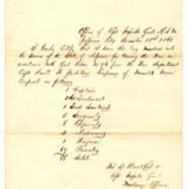 Col. William D. Wood's Missouri State Militia 8th Cavalry Regiment Certificate of Mustering In