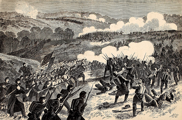 The Battle of Pea Ridge. Courtesy of the Internet Archive.