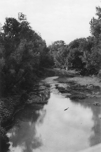 Pottawatomie Creek in Franklin County, Kansas. Courtesy of Kansas Historical Society.